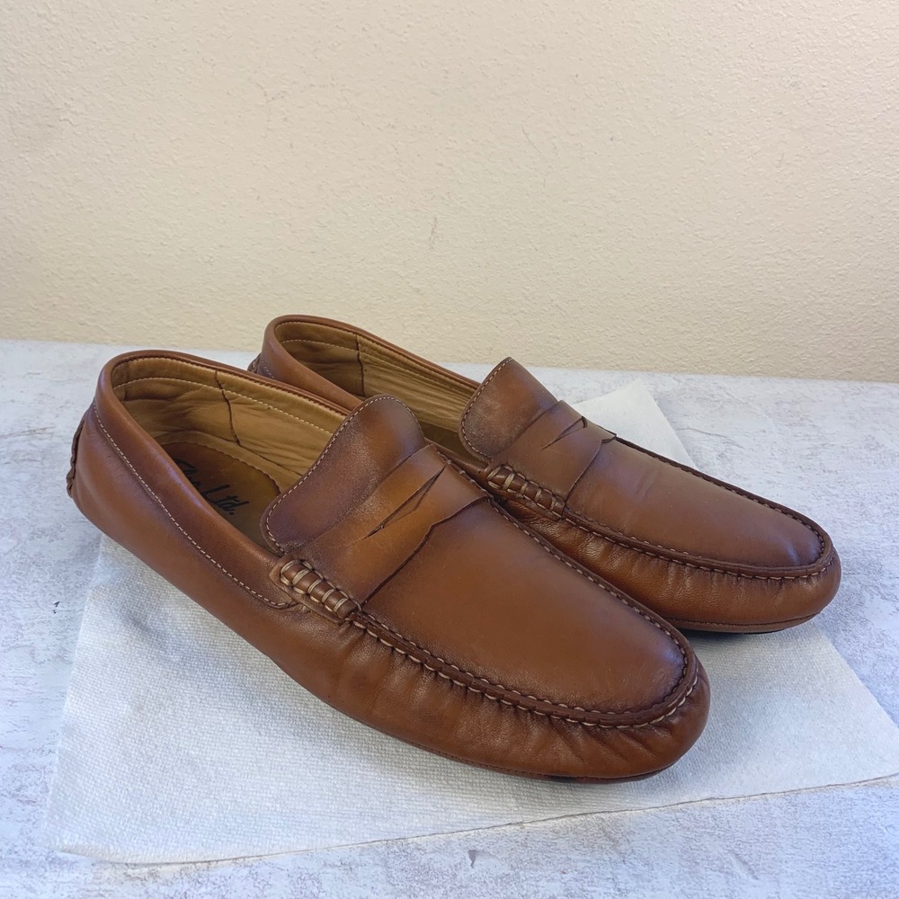 Flag Ltd. 10.5M Penny Loafer Driving Mocs Brown Leather Brazil 262FL0013